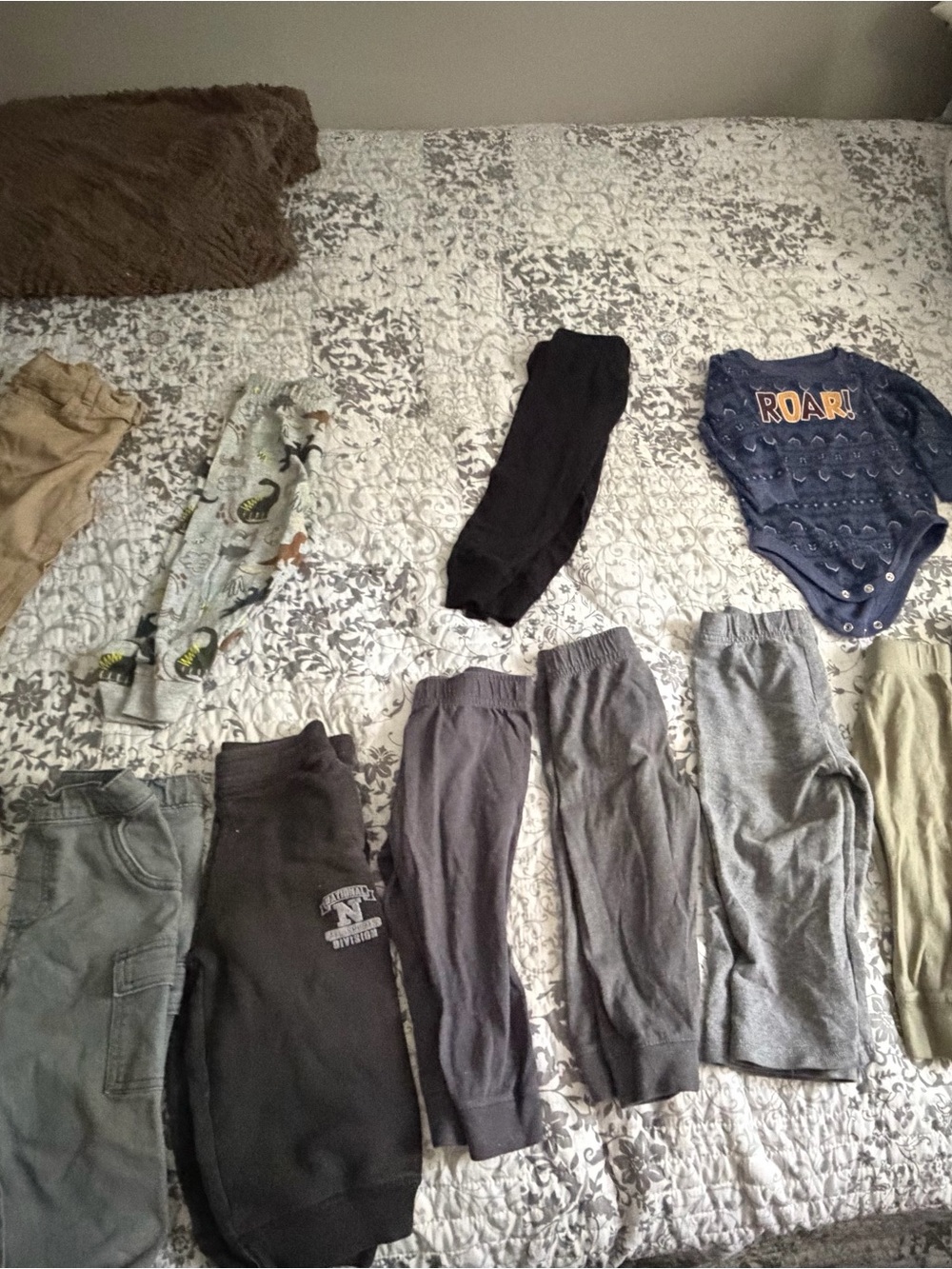 Lot of 11 boys pants and one top various brands size 18 months